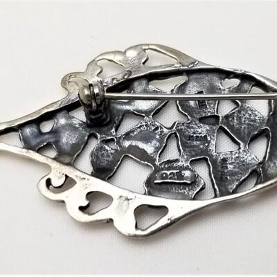 Lot #32  Mexican Sterling Silver Fish Brooch
