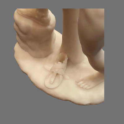 Hermes Fastening his Sandal Erotic Alabaster Sculpture