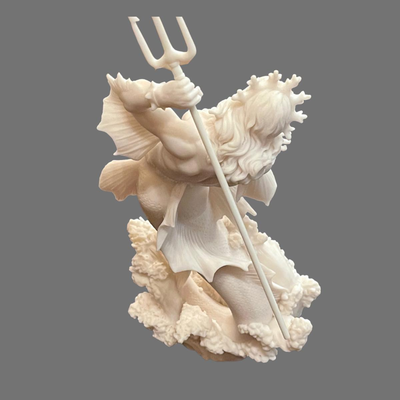 Triton, God of the Sea, Alabaster Sculpture