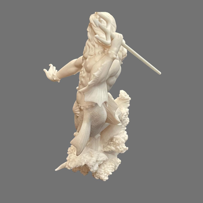 Triton, God of the Sea, Alabaster Sculpture