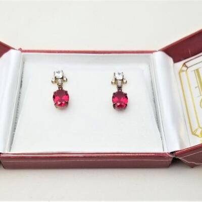 Lot #37  Hollywood Collection 'Vivien Leigh" Pierced Earrings in Original Box