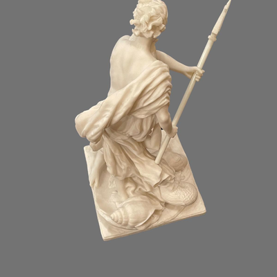 Neptune Calming the Waves Alabaster Sculpture - 12"