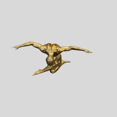Body Talk Patinated Bronze Sculpture - 10" long