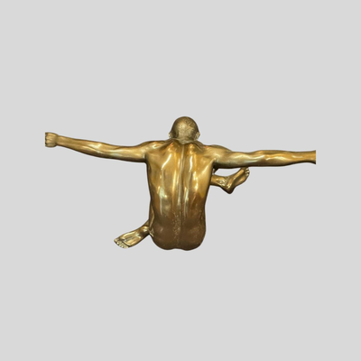 Body Talk Patinated Bronze Sculpture - 10" long
