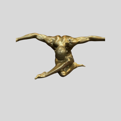 Body Talk Patinated Bronze Sculpture - 10" long