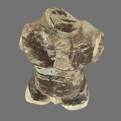Mini Male Glass Torso by Mitchell Gaudet - 6"