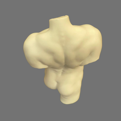 Matte White Porcelain Male Nude Statue-8"