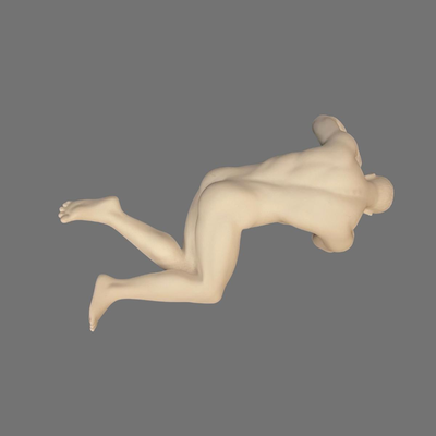 Unicorn Studios Nude Male Artistic Body Fine Porcelain Figurine Statue - 8"