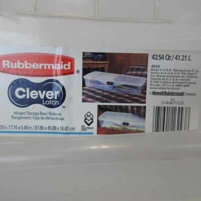3 Clear Storage Bins - NO LIDS