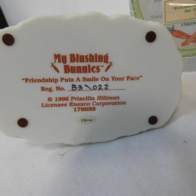 1996 My Blushing Bunnies Figurine Lot, 178640 and 178659, Winter - New, Open Box
