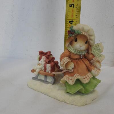 1996 My Blushing Bunnies Figurine Lot, 178640 and 178659, Winter - New, Open Box