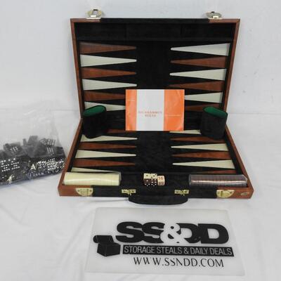 Backgammon Set, Complete, Vintage. Dominoes