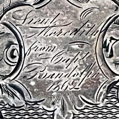 1862 tobacco box / Civil War carried Capt. Randolph