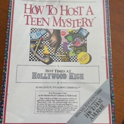 Host a teen mystery "Hot times at Hollywood High"