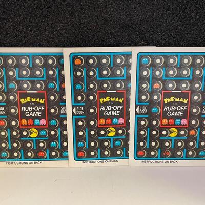 Pac-Man 1980 Midway Rub off cards / unused