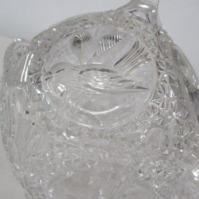Vintage Bleikristall German Made Crystal Punch Bowl With Lid & 12 Cups