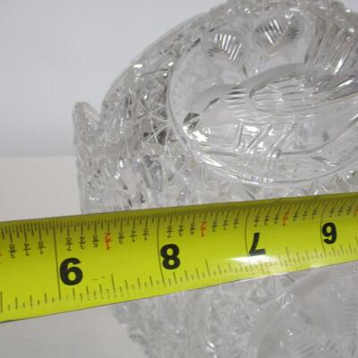 Vintage Bleikristall German Made Crystal Punch Bowl With Lid & 12 Cups