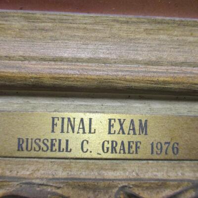 Framed Art "Final Exam" By Artist Russell C. Greaf