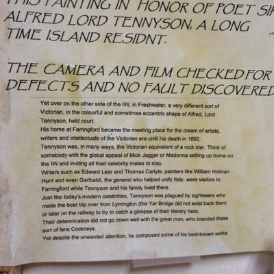 Framed Painting To Honor Poet Sir Alfred Lord Tennyson