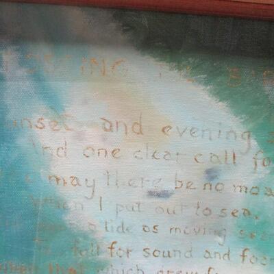 Framed Painting To Honor Poet Sir Alfred Lord Tennyson