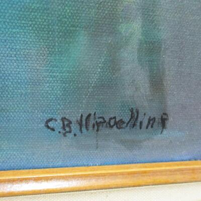 Framed Painting To Honor Poet Sir Alfred Lord Tennyson