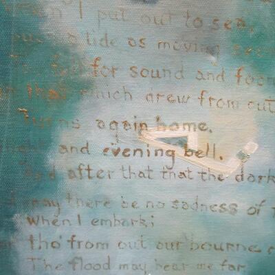 Framed Painting To Honor Poet Sir Alfred Lord Tennyson