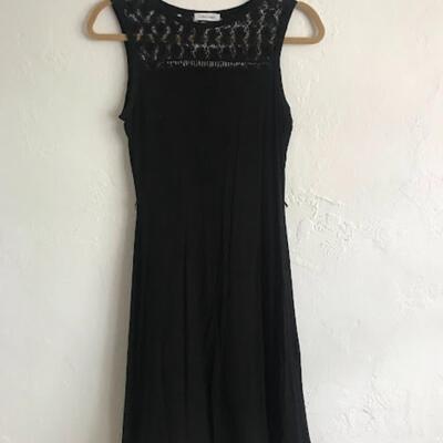 Calvin Klein crochet yoke sleeveless dress