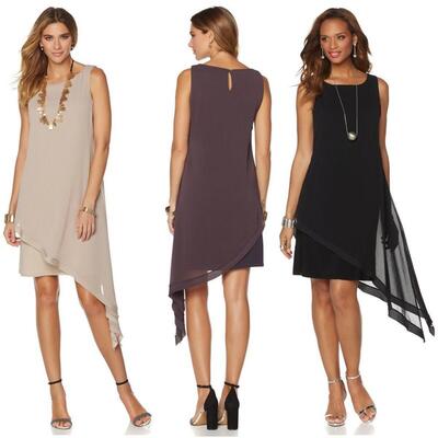 Marla Wynne Asymmetric Sleeveless Dress Size S