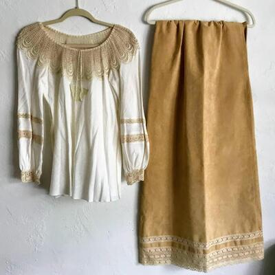 Vintage Giorgio Sant Angelo 2-piece Hippy Suede, Size 6