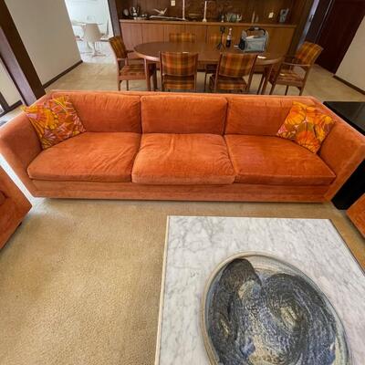 70's Bernhardt Burnt orange Sofa group / 3 piece
