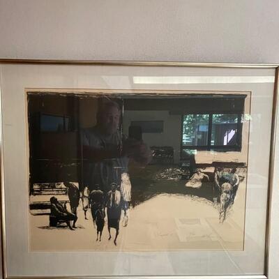 Artwork - Altman "Market II"  5/50 original -signed
