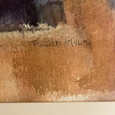 Signed Harriet Miller artwork Mid Century