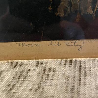 MCM Dorthy Bouman 56' "Moon-Lit City" Great Piece of Art!