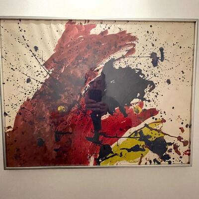 Framed abstract art