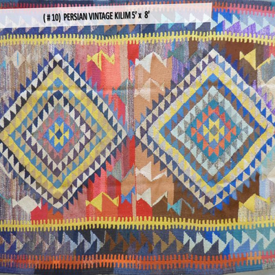 Fine quality, Vintage Persian Hand Knotted Kilims, 5' X 8'                         
on Perfect Conditions 
Retail Price= $1900...