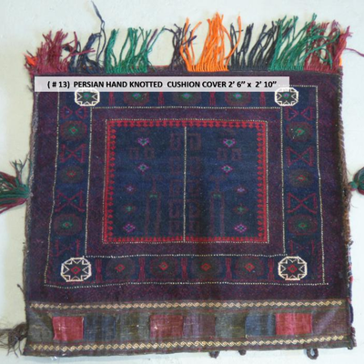 Fine quality, Persian Hand Knotted Cushion Rugs, 2'6" X 2'10", on Perfect Conditions 
Retail Price= $900
Below our...