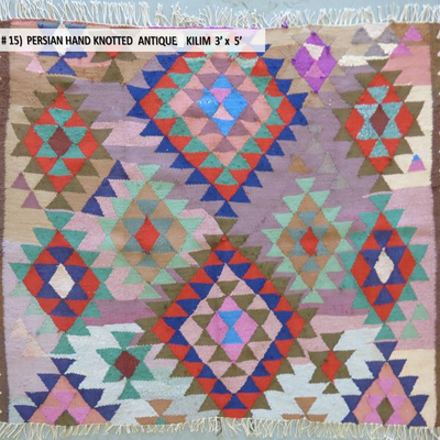 Fine quality,  Persian Hand Knotted Vintage Kilims, 3' X 5'                         
on Perfect Conditions 
Retail Price=...