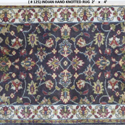 Fine quality,  Persian Hand Knotted Nain Fine Quality Wool & Silk  Rugs, 2'X 4'                         
on Perfect...