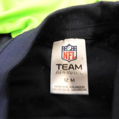 5 Seattle Seahawks Infant Team Shirts, Size 12mo.  Blue/Green & Blue-New W/Tags