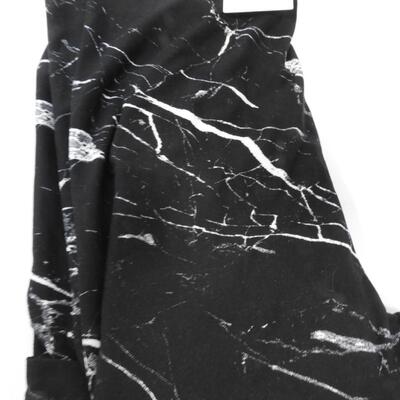 3 Pairs Super Soft Leggings-Medium: B&W Marble, Gray/Black Words B&W Zodiak-New