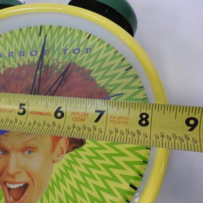 Carrot Top Chairman of the Board Work Sucks Clock, Yellow & Green - New
