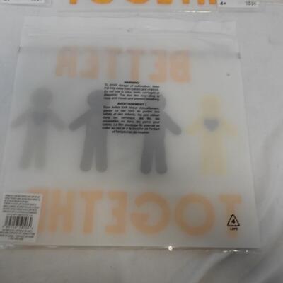 7 Packages Gel Window Clings "Better Together" -NEW