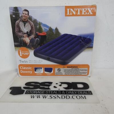 INTEX  Twin  Classic Downy Air Matress-39" x 75" x 8 1/4" -NEW