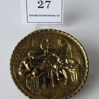 Vintage Brass Wall Pocket, England