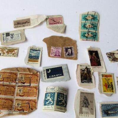 Bunch of Vintage Canceled Stamps