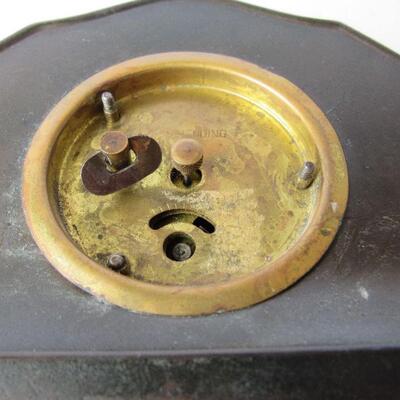 Vintage Metal Small Mantle Clock