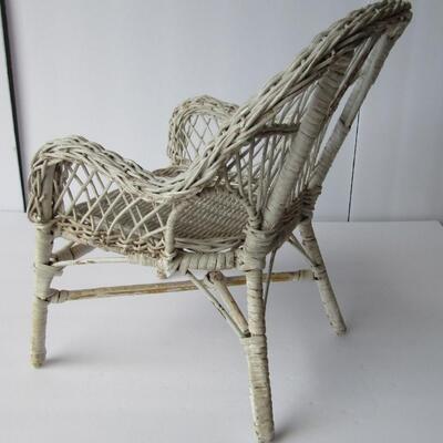 Small Decorative Wicker Chair, Large Doll/Bear Size