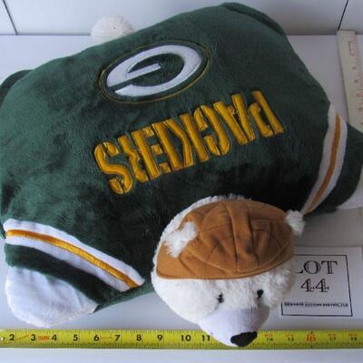 Adorable Cuddly Green Bay Packers Pillow Pals Plush Pillow