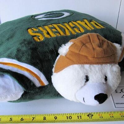 Adorable Cuddly Green Bay Packers Pillow Pals Plush Pillow