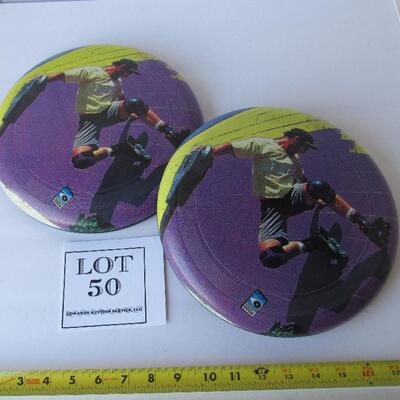 Vintage Mattel Wham-O-Vision Series 0006 Frisbees, 1980s, Rollerblading
